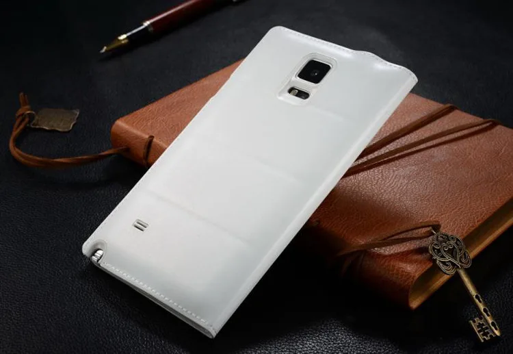 Albb флип-чехол кожаный чехол для samsung Galaxy Note 4 Note4 N910 N910F N910H чехол для телефона Smart View с оригинальным чипом