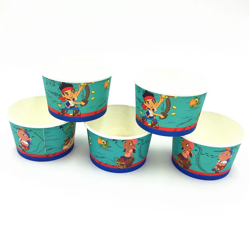 50 шт./лот Пираты чашки для мороженого Детские вечерние принадлежности дня