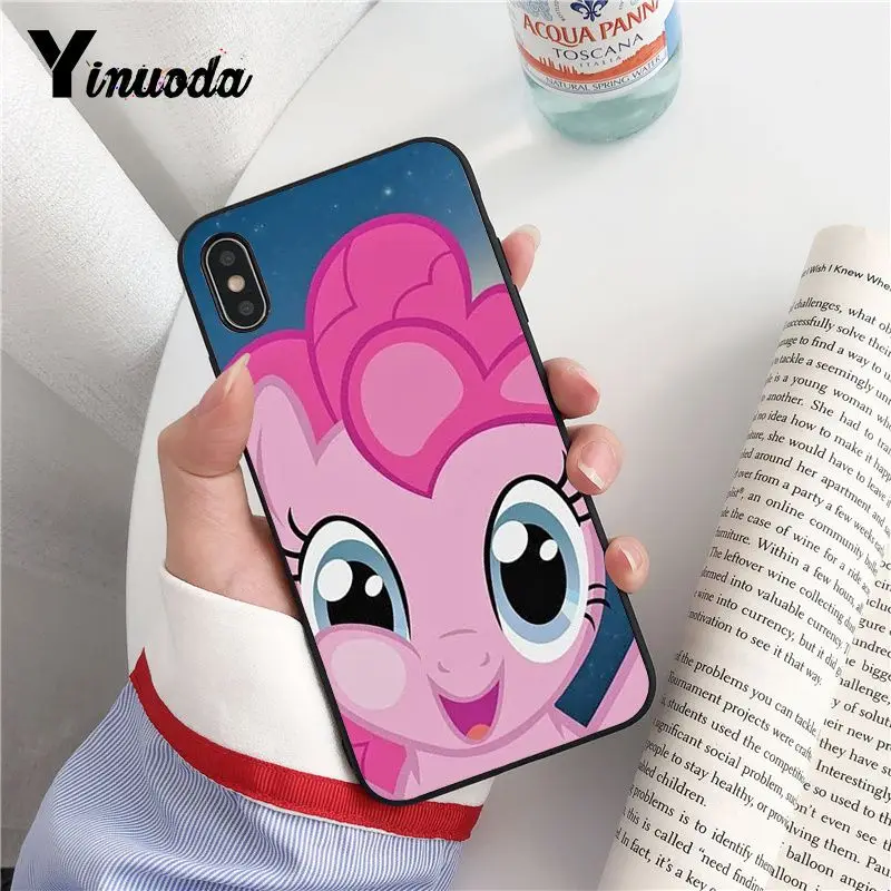 Yinuoda мой маленький пони черный мягкий чехол для телефона iPhone X XS MAX 6 6s 7 7plus 8 8Plus 5 5S SE