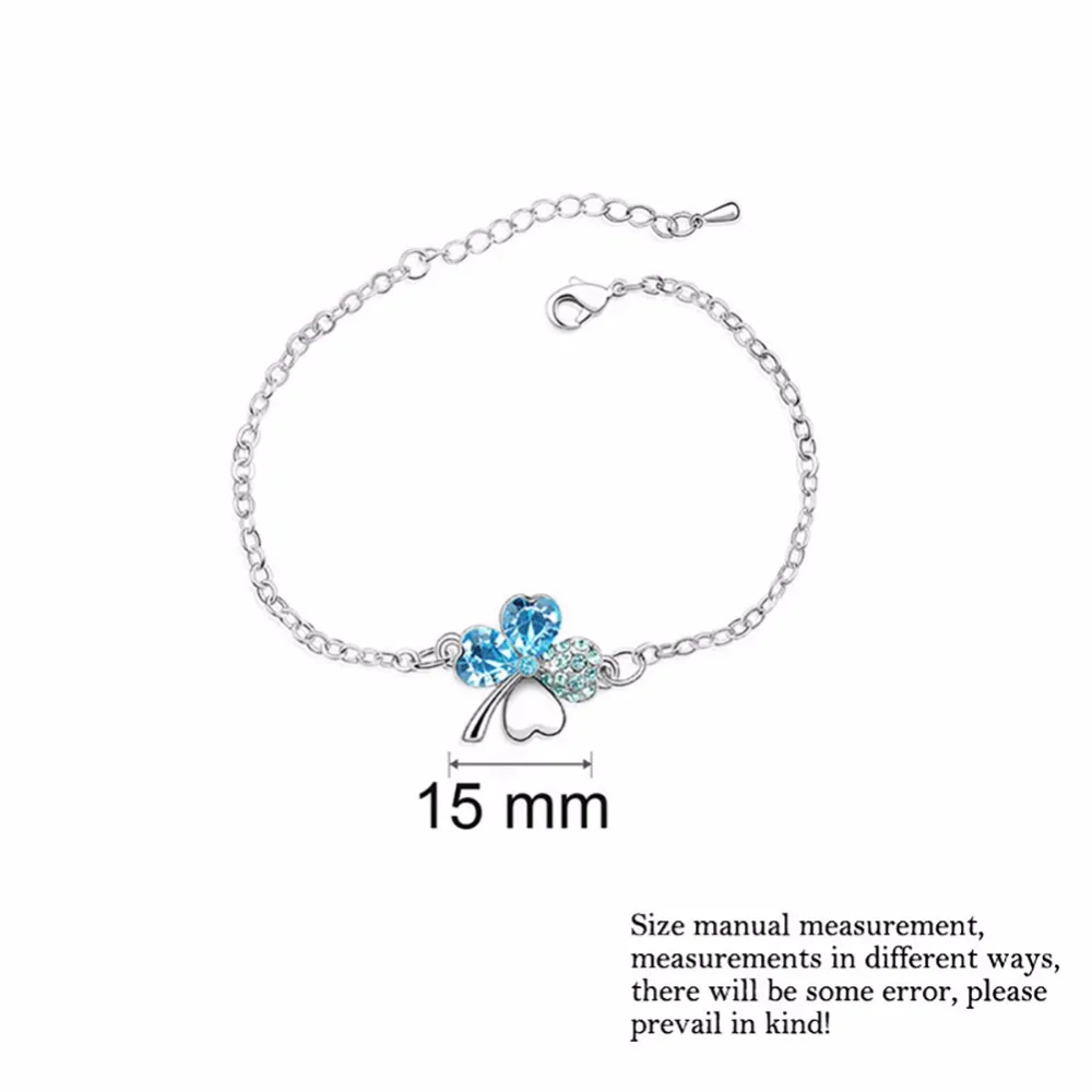 Австрийский клевера очарование цепи плавающая подвеска сердце 4 листьев Цепочки