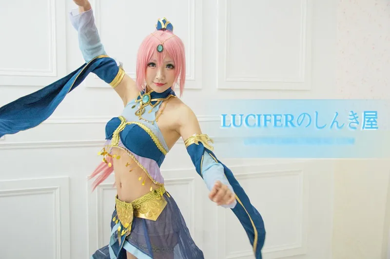 VOCALOID PartyxParty мегурин лука танец королева платье Косплей Костюм Хэллоуин униформа наряд Топ+ юбка+ рукава