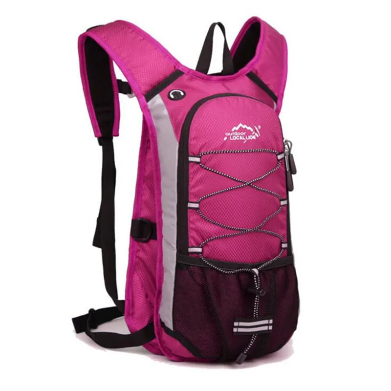 pink 12L велосипедные сумки для мужчин и женщин велосипедный Рюкзак дышащий мягкий с отверстием для наушников mochila ciclismo MTB Pannier уличные спортивные сумки - Цвет: pink