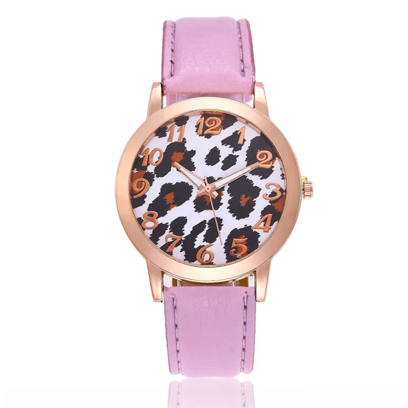 FUNIQUE модные женские часы с леопардовым принтом кожаные кварцевые Reloj Mujer наручные