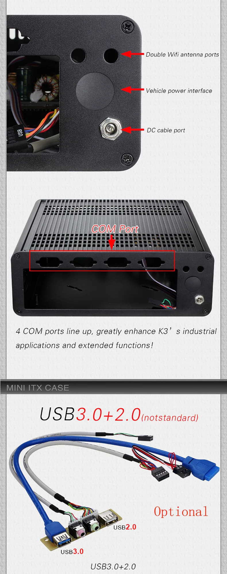 Realan K3 Mini Itx чехол алюминиевый настольный компьютер ПК Шасси для офиса поддержка OEM
