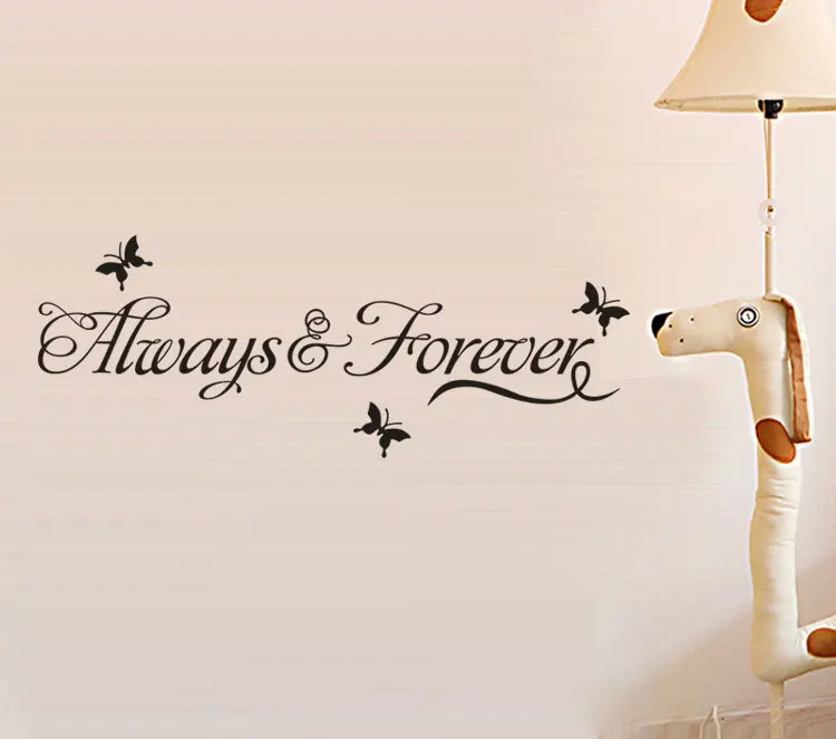 Виниловые наклейки на стены always and forever домашний декор сделай сам съемные