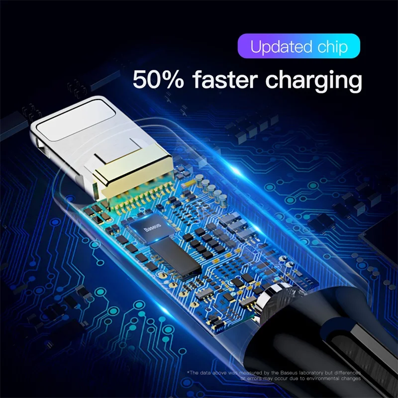 Baseus капли воды 2.4A освещение USB кабель Быстрая зарядка для мобильного телефона зарядное устройство кабель для передачи данных для iPhone Xs Max Xr X S