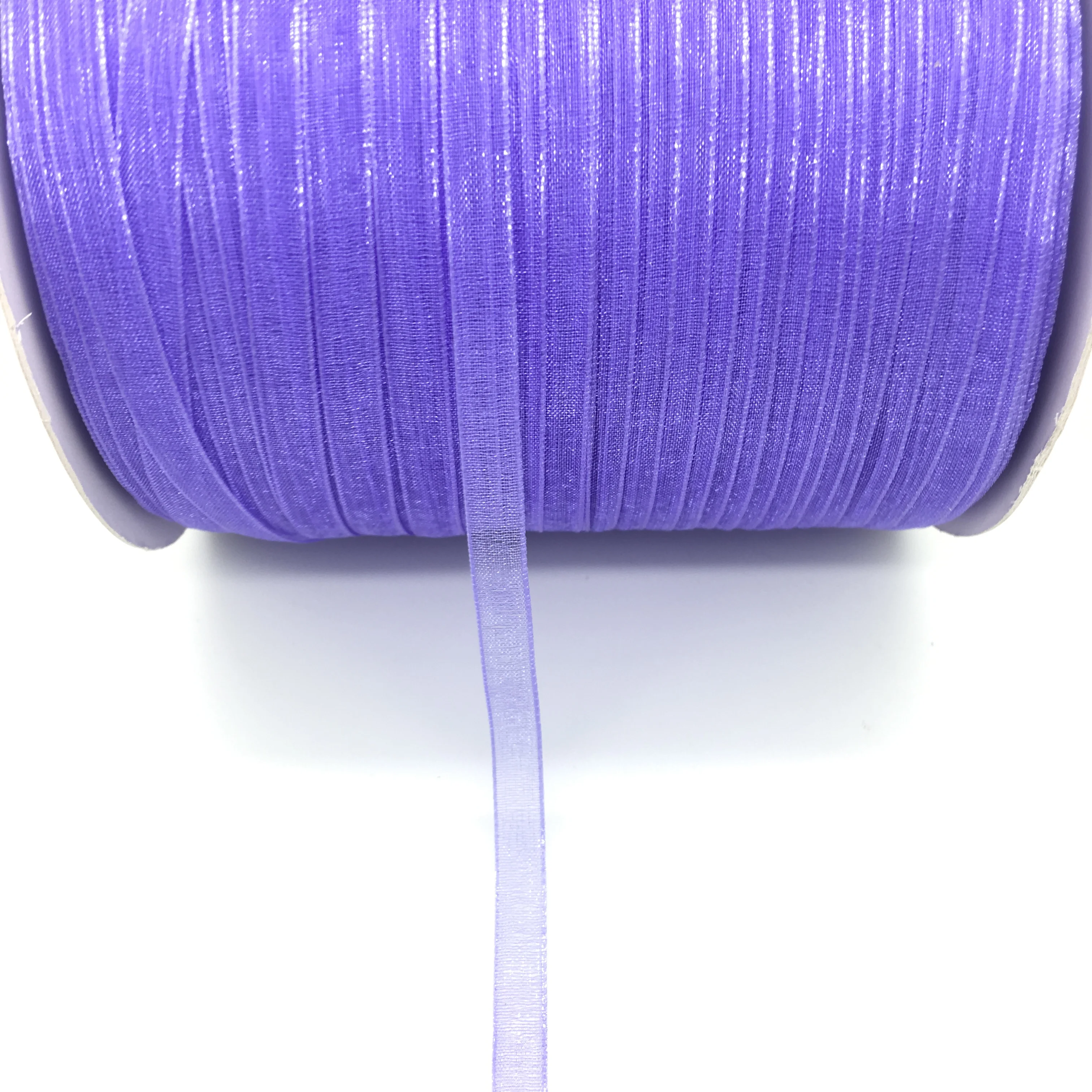 Light purple 10 ярдов/лот 1/" 6 мм лента из органзы бант волосы для свадебного украшения, кружевных ремесел выбрать цвет - Цвет: Light purple