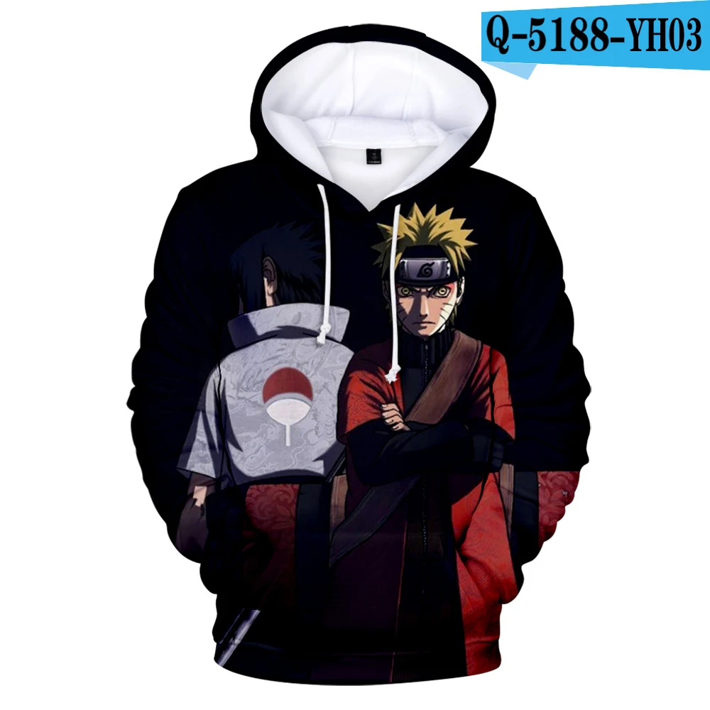 3D New 3D Printing Hoodie Anime Naruto Hooded Fashion Hip Hop Sweatshirt 3D Naruto Hoodies Men Pullovers Winter/Autumn Outwear - Color: 3D