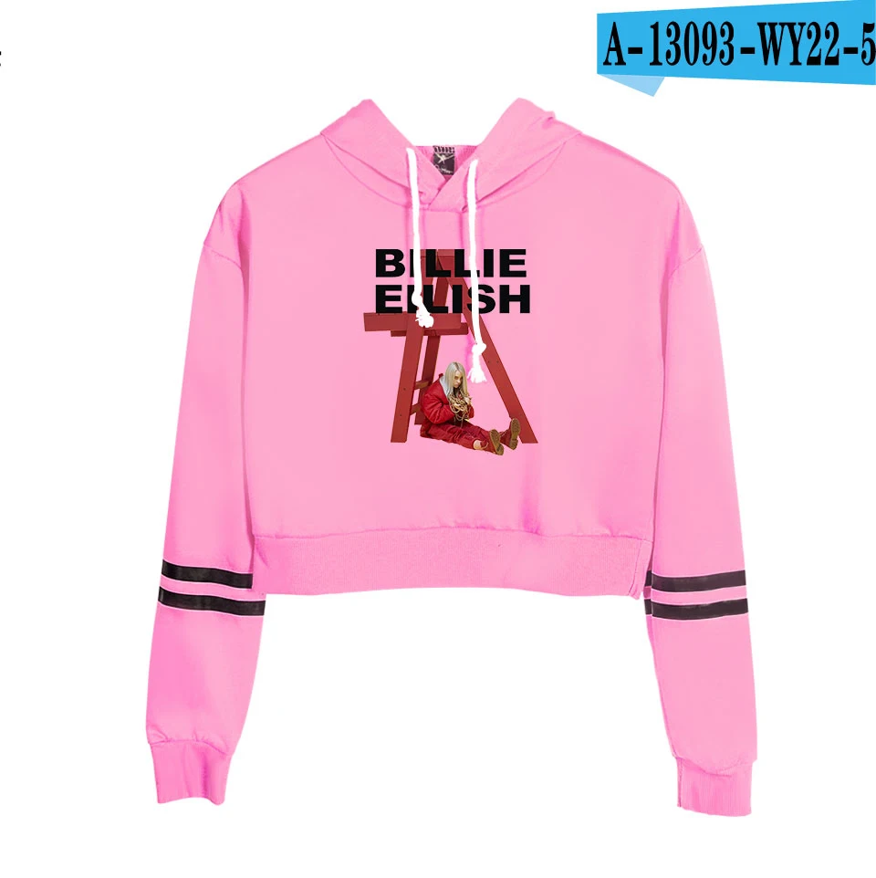 Billie Eilish, новинка, худи, Женская толстовка, одежда с капюшоном, Харадзюку, худи с принтом, уличная одежда, топ размера плюс, толстовки, повседневные - Цвет: pink
