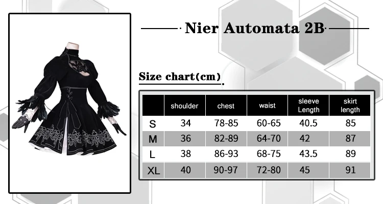 DokiDoki-SR игра для косплея NieR: Automata 2B Косплей йоркха № 2 Тип B Женский костюм на Хэллоуин NieR Automata