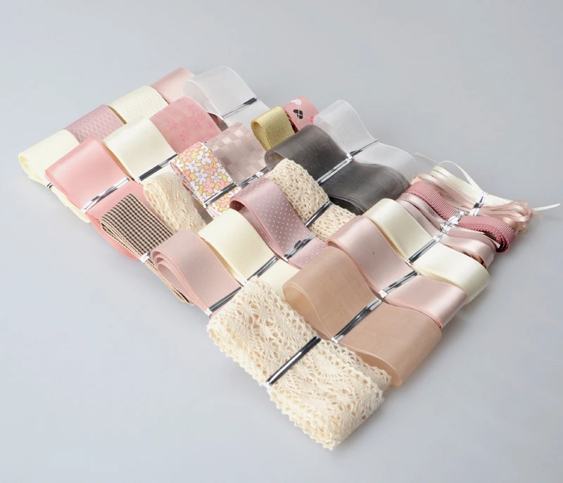 30 шт. набор милых розовых лент diy аксессуары для волос материал кружева и ленты