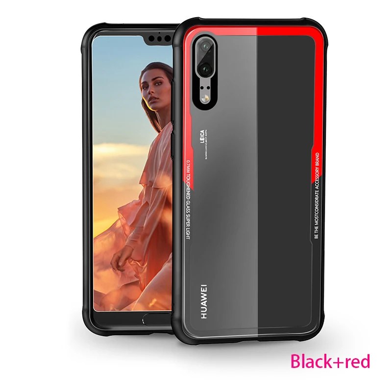 Роскошный закаленное стекло чехол для huawei P20 P20 Pro P 20 Lite