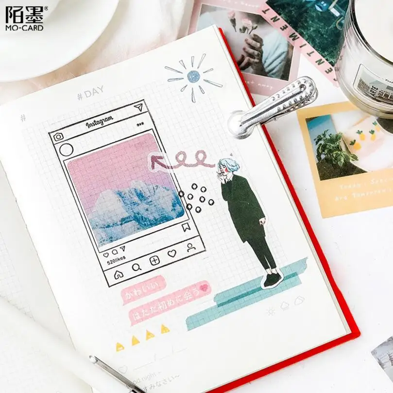 40 шт./лот стикеры в стиле ретро для путешествий кофе Life Label Notes Post Memo Pad милые