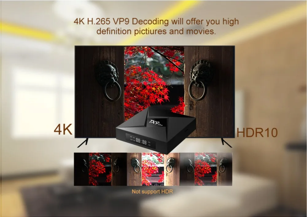 ТВ приставка TX9 PRO android 7 1 3G32G BT Smart tv Amlogic S912 2 4 ГГц Wi Fi поддержка 4K медиаплеер HDMI