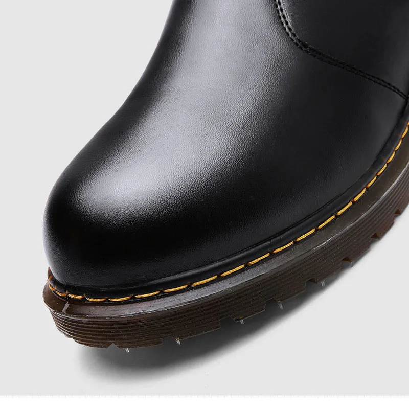 new spring Autumn shoes Men's Chelsea Boots Ankle Big Size Black Red British Style Man Soft Leather Free Shipping | Обувь