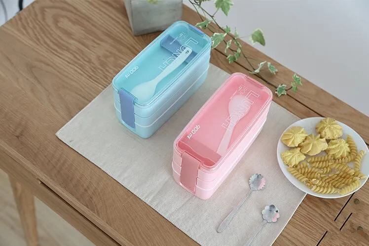 

1 шт., 3-х слойный Мультифункциональный милый фотографический многоуровневый детский контейнер для ланча в японском стиле NP 006