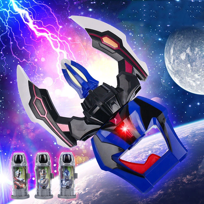 Ultraman Geed коготь трансформация светильник вверх модель игрушка светодиодный рыцарь Музыка Дети Рождественские подарки игрушки для детей
