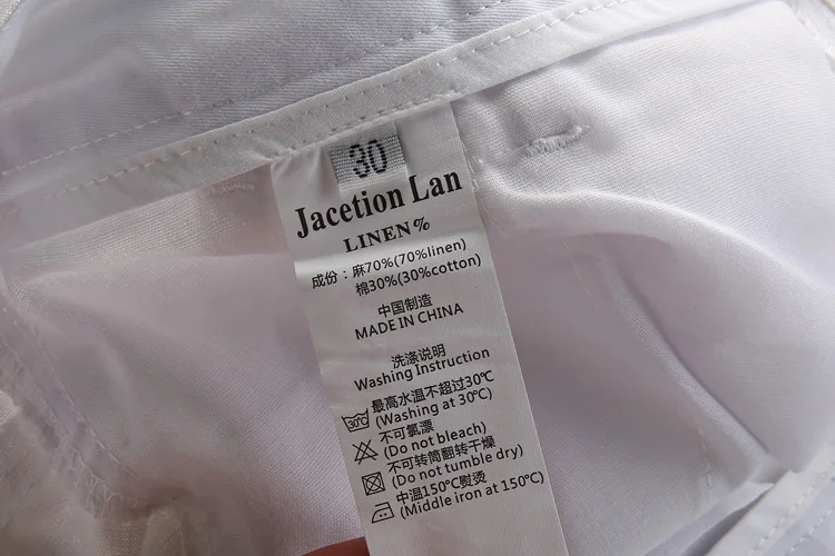 Мужские повседневные шорты белые однотонные из льна и хлопка 38 размеров 6 цветов