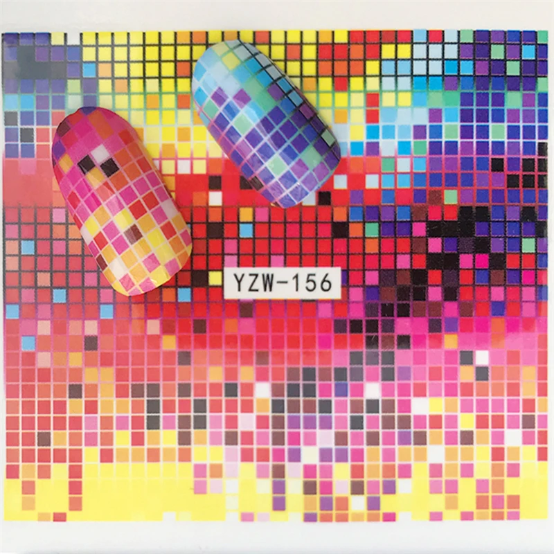 2018 Новые Накладные ногти с мозаикой наклейки и смешанные цвета Nagelstickers Radium Ray