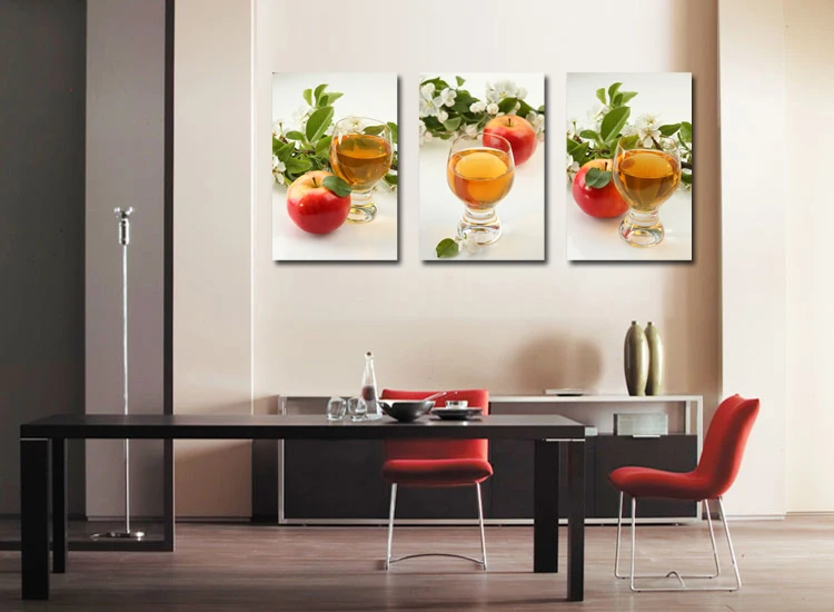 Рамка 3 панели искусственная картина маслом Декоративная Настенная для кухни