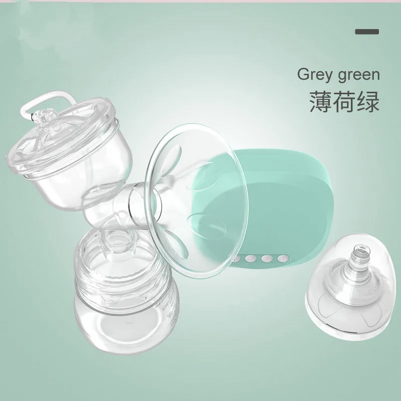 Mint green Электрический молокоотсос для грудного вскармливания молокоотсос мощный автоматический массаж молокоотсос бесшумный BPA бесплатно для беременных женщин - Цвет: Mint green
