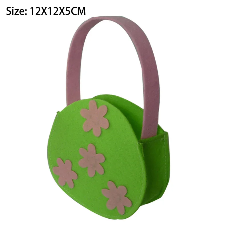 ZZC239-green Праздничный-зона 1/2 шт Пасхальный кролик уха сумки кролик конфеты, снек сумка пасхальные корзины подарки для детей сумка DIY украшения ко дню рождения - Цвет: ZZC239-green