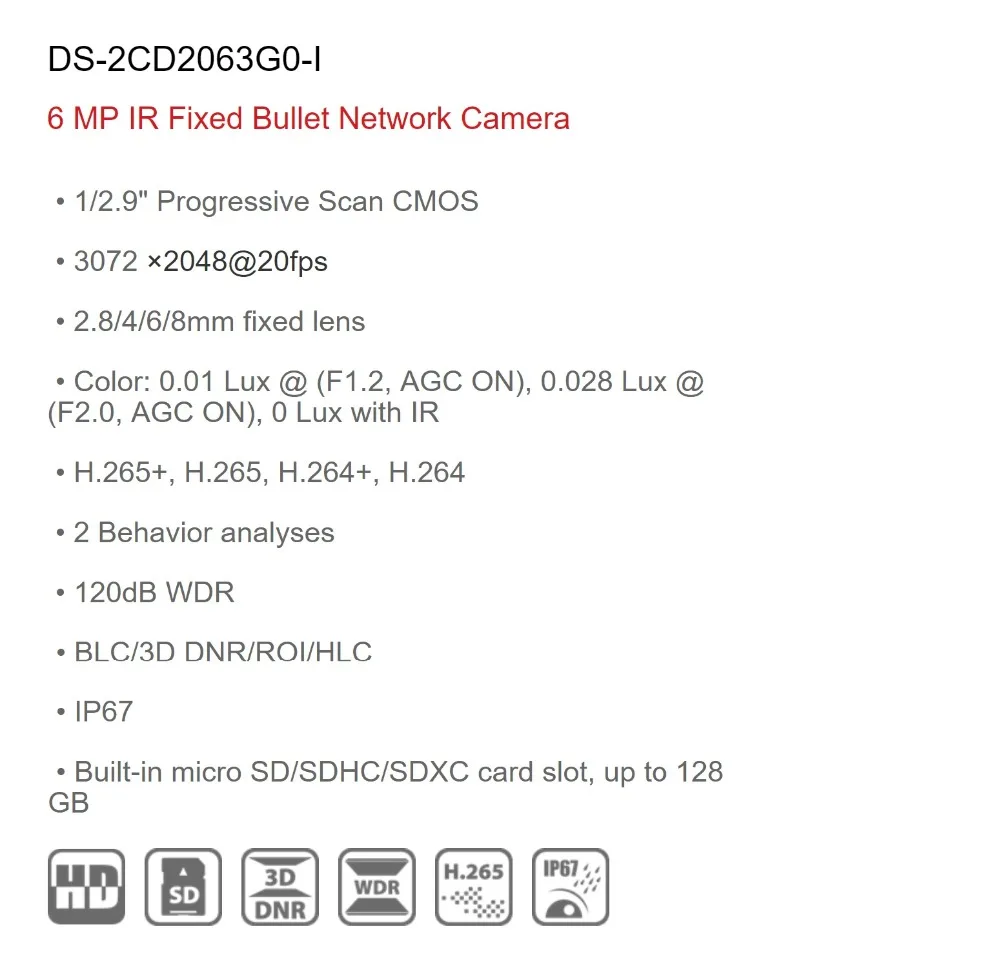 Hikvision CCTV комплекты камер видеонаблюдения 6MP IP камера видеонаблюдения POE H.265 домашняя ночная версия Система дистанционного просмотра