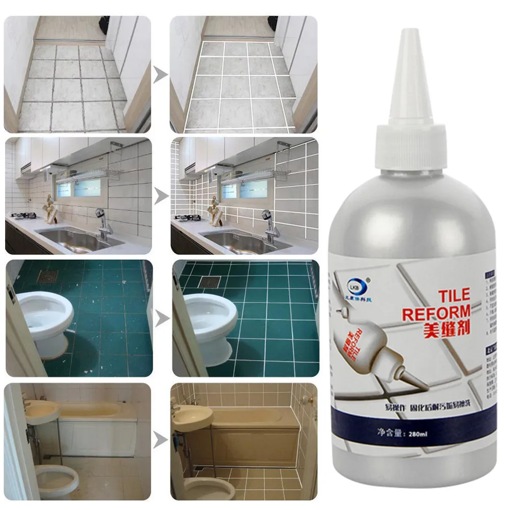 White color grout Tile Gap Refill Agent Reform Coating Mold Cleaner Sealer Repair Glue Provides anti-fungus feature^15 | Обустройство