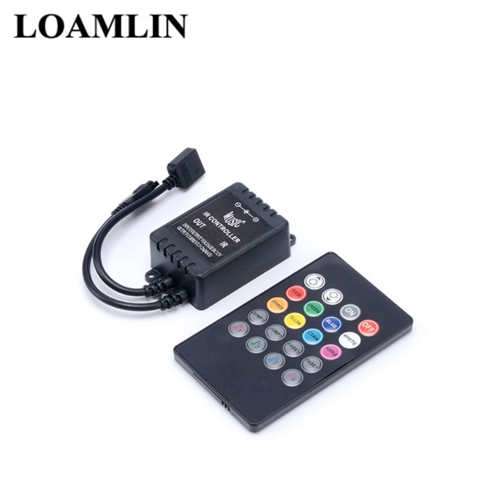 Светодиодный музыкальный инфракрасный контроллер с 20 клавишным пультом