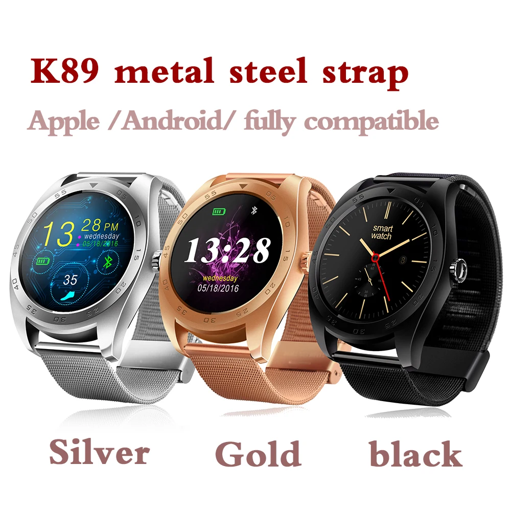 Оригинальный K89 Bluetooth 4 0 монитор сердечного ритма Смарт часы с трехосевым