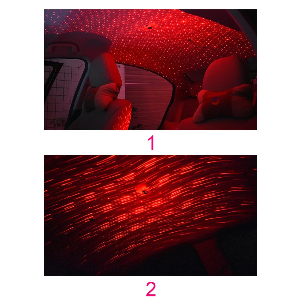 Проектор USB автомобильный потолочный светильник Метеор Звезда окружающий