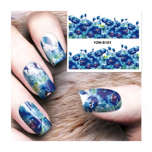 YZW8101 WUF 1 лист на выбор, Модный цветочный дизайн, сделай сам, переводные наклейки для ногтей, переводные наклейки для ногтей - Цвет: YZW8101