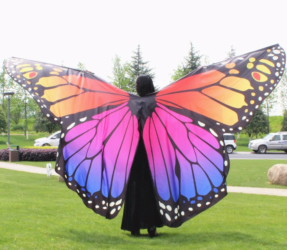 Крылья для танца живота isis открытые крылья взрослых с разноцветными бабочками