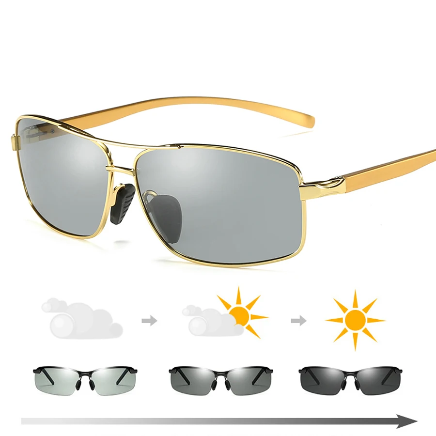 Фотохромные солнцезащитные очки Хамелеон женские 2018 высококачественные мужские