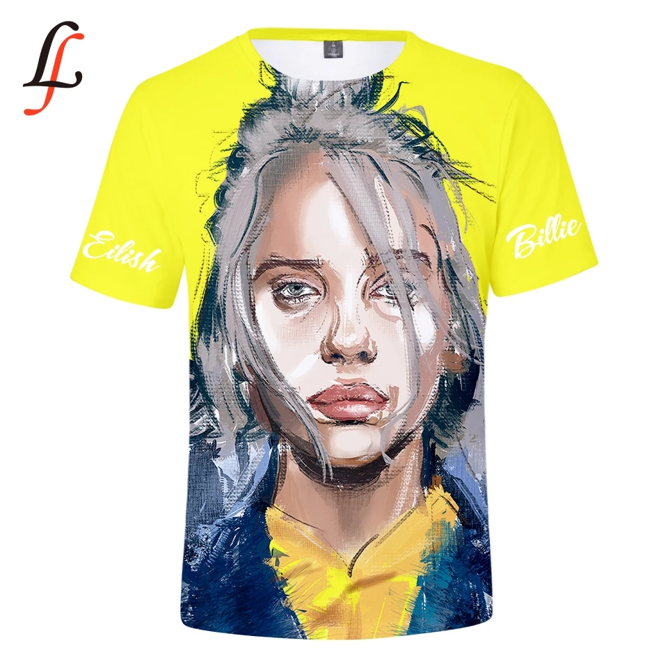 Modis Billie Eilish harajuku футболка с принтом повседневные женские мужские футболки