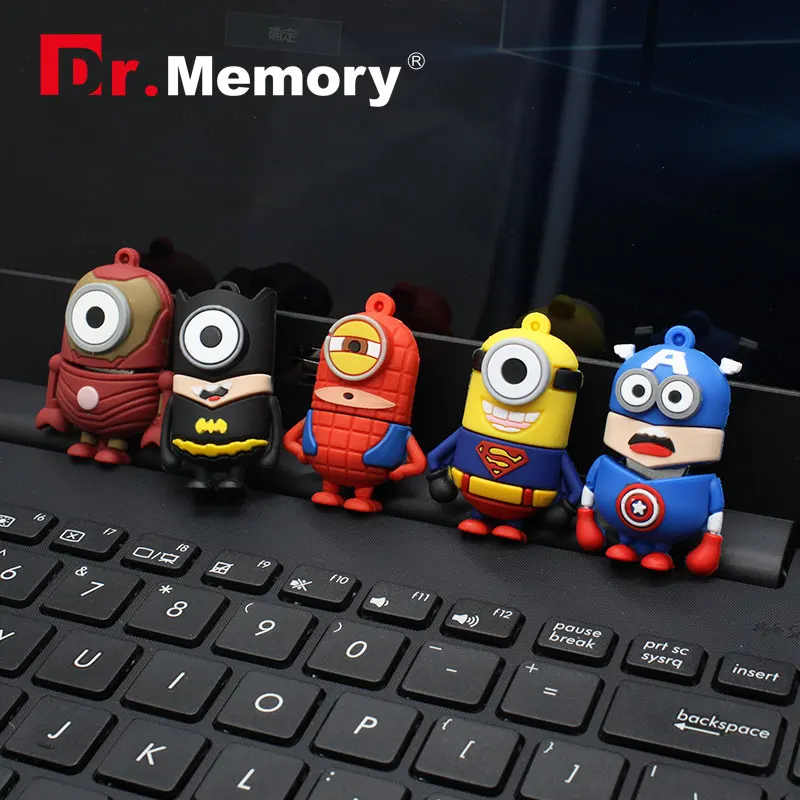 Супергерой мультфильм USB флэш-накопитель 16 Гб Миньоны милые флешки 32 Гб высокая скорость 4 ГБ 8 ГБ карта памяти флешки персонализированные подарки