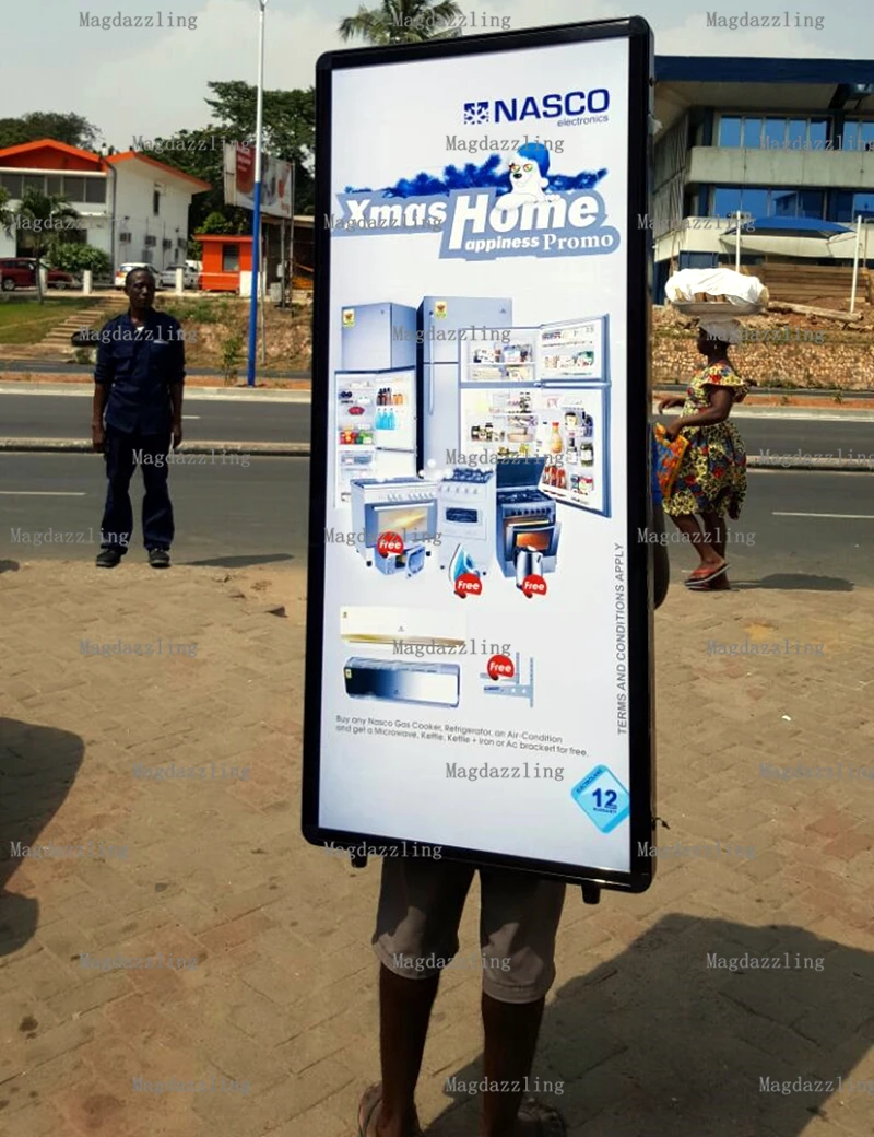 3 шт. наружный человеческий рюкзак мобильные СВЕТОДИОДНЫЕ вывески с подсветкой