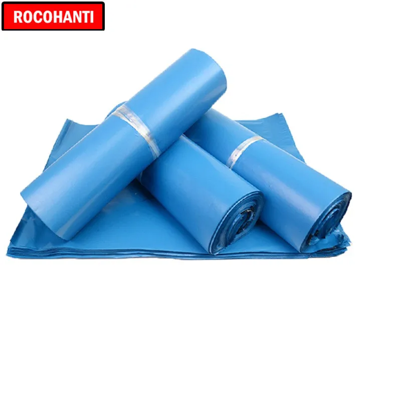 Синие почтовые конверты с логотипом на заказ сумки самозапечатывающимся