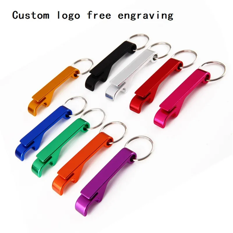 

2000pcs/lot Fast Shipping promotion customed printed logo gift Metal aluminum alloy bottle opener metal keychain laser LOGO