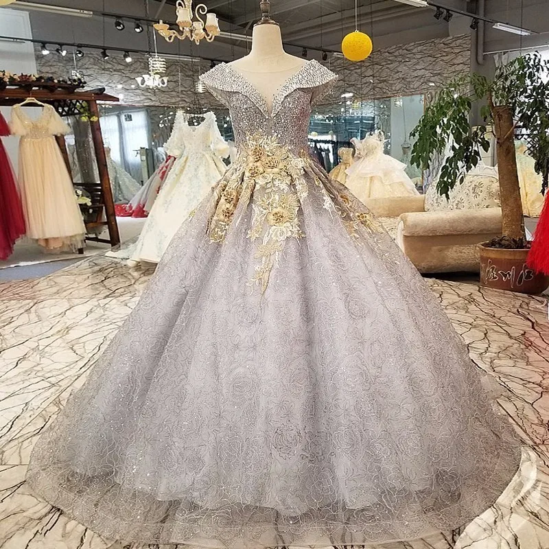 V-образный вырез цветочный рисунок кружевные цветы на шнуровке свадебное платье