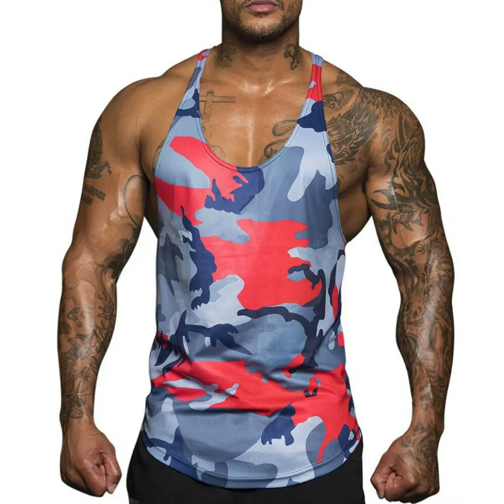 Мужская тренировочная майка без рукавов футболка спортивный жилет для фитнеса и