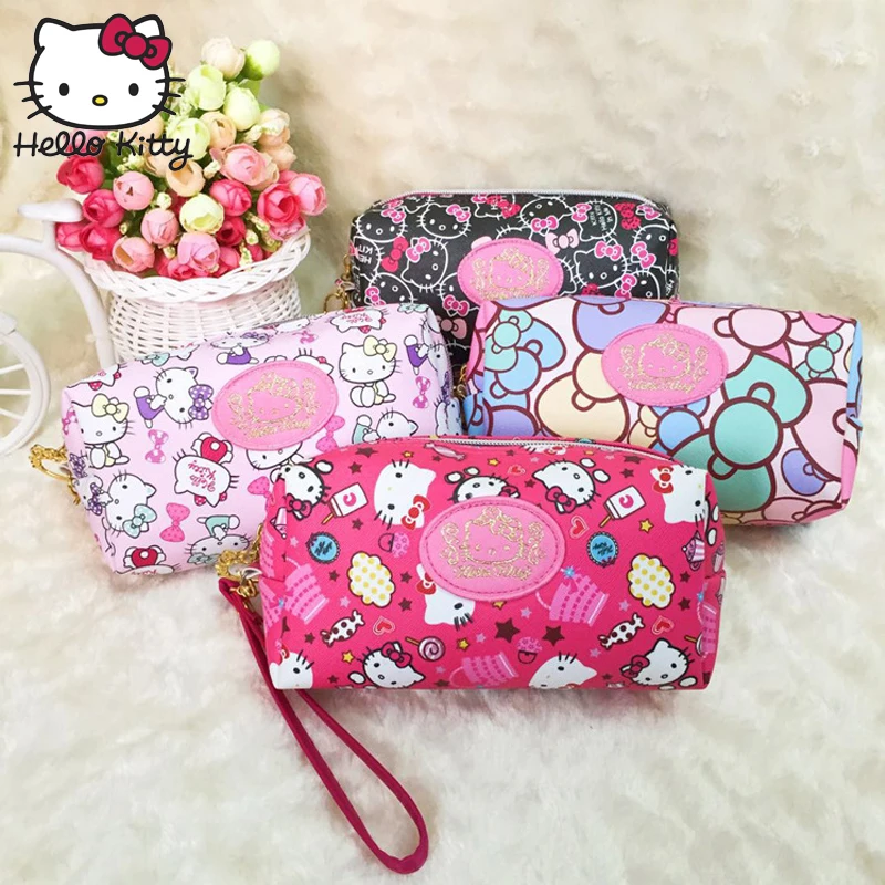 Hello Kitty милый мультяшный кошелек hellokitty косметическая сумка для путешествий