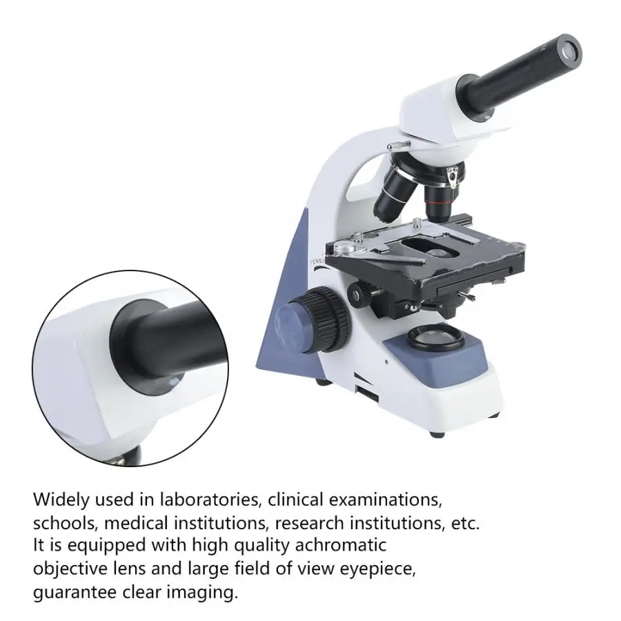 Цифровой микроскоп 40-1000X WF10X монокулярный для студентов образовательная
