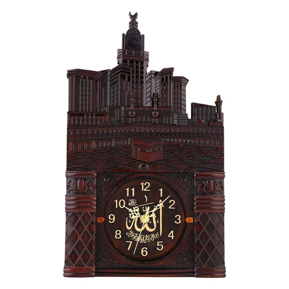 Vintage Islamic Mosque Azan Wall Clock Muslim Prayer Home Room Decor Gift MAL999