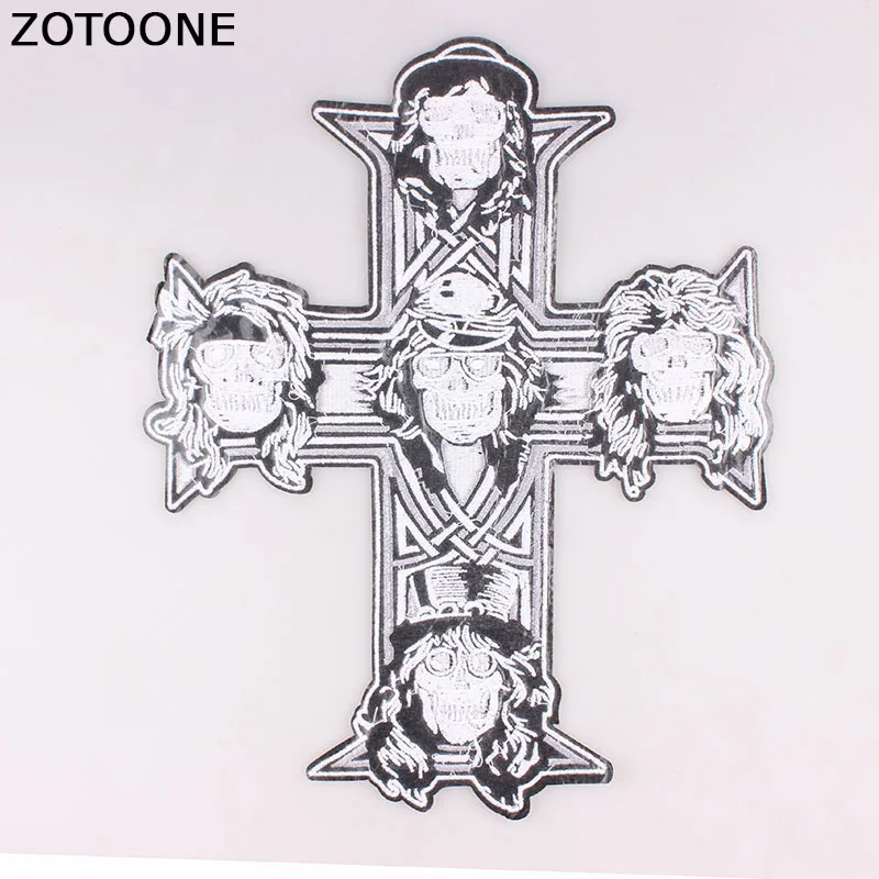 Новинка крутые нашивки ZOTOONE с перекрестными черепами вышитая нашивка помощью