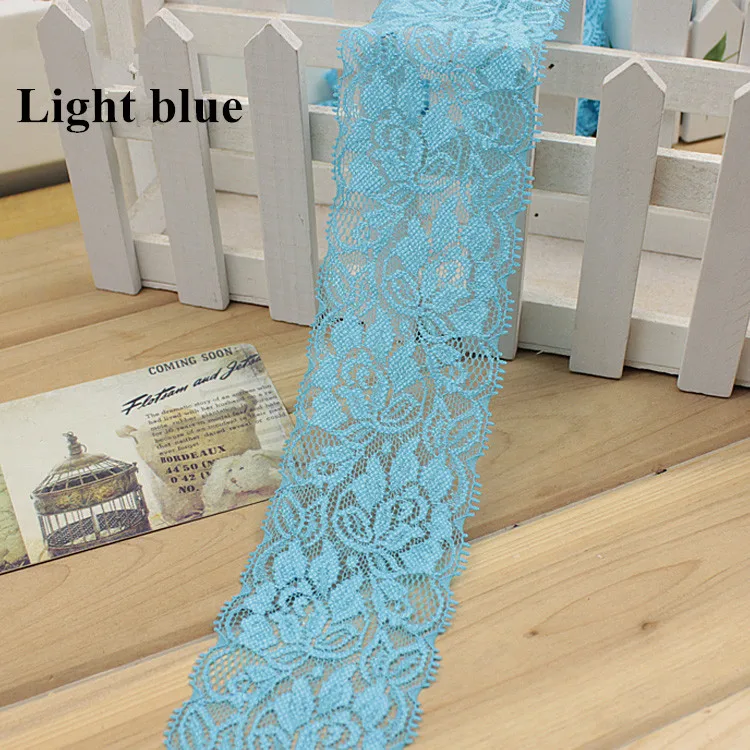 10 ярдов вышивка эластичная Полиэстеровая сетчатая кружевная отделочная ткань