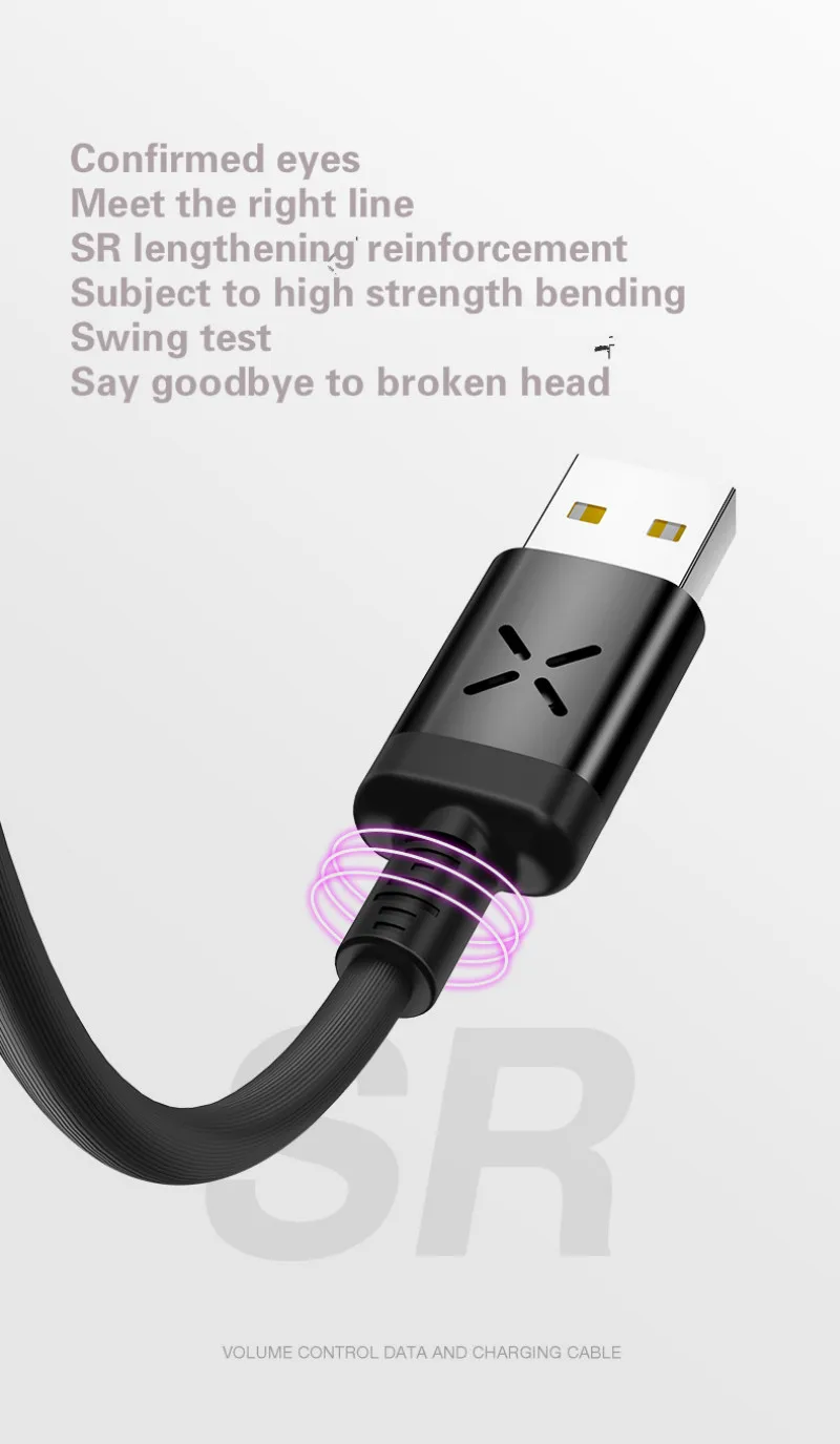 Colorful LED Light Flash Magnetic Fast Charging Micro USB Type C Cable Charger For iPhone XS X 8 7 Samsung USB C Cable