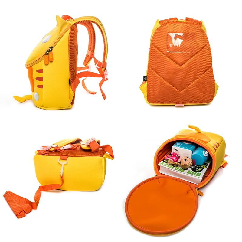 Cocomilo Little Kids School Bag Waterproof Cat Model Neoprene Children School Backpack Girls Lovely 3D Cute Cat  for 2-5 Years