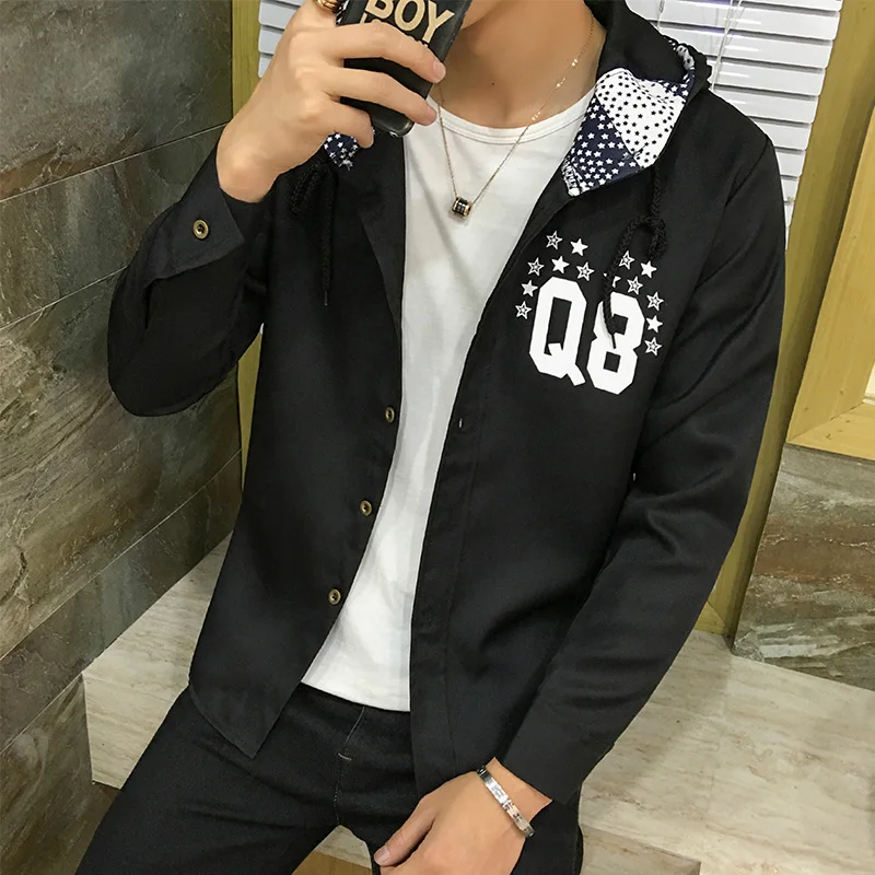 Тонкая Молодежная куртка для мужчин приталенная в стиле Хань студенческое