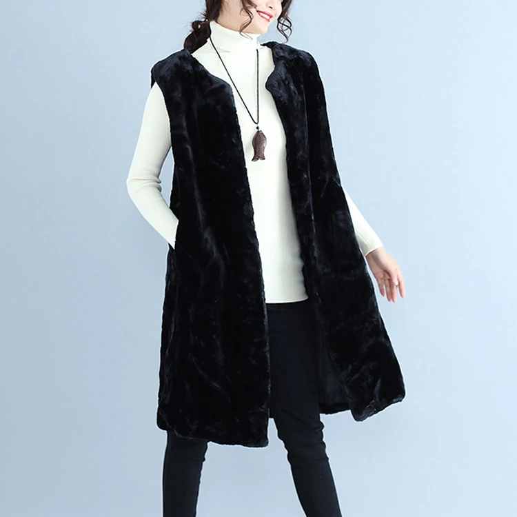 Зимний жилет куртки для женщин модное элегантное пальто без рукавов с карманами